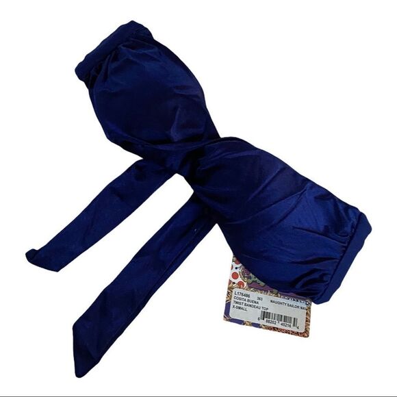 Luli Fama Twist Bandeau Bikini Top NWT - Picture 1 of 9